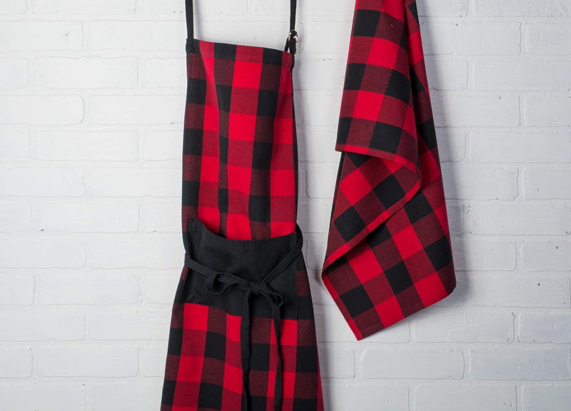 DII Buffalo Check Kitchen Collection, Classic Farmhouse Dishtowel Set, 20x30, Red & Black, 3 Piece - Image 5